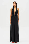 Misha Celine Maxi Dress - Black | Size XS | RRP $370
