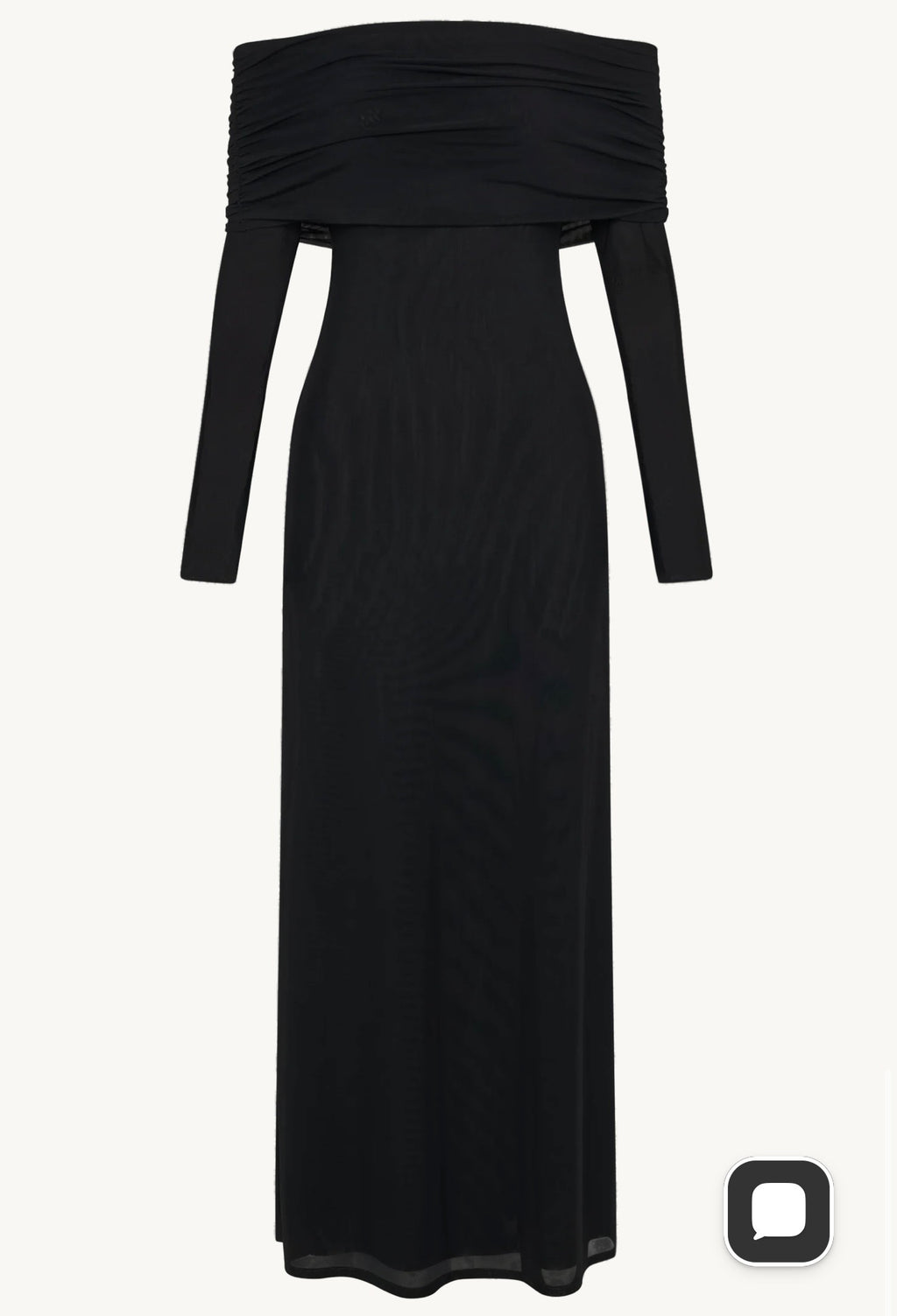 Meshki Josie Off Shoulder Mesh Maxi Dress - Black | Size XS | RRP $130
