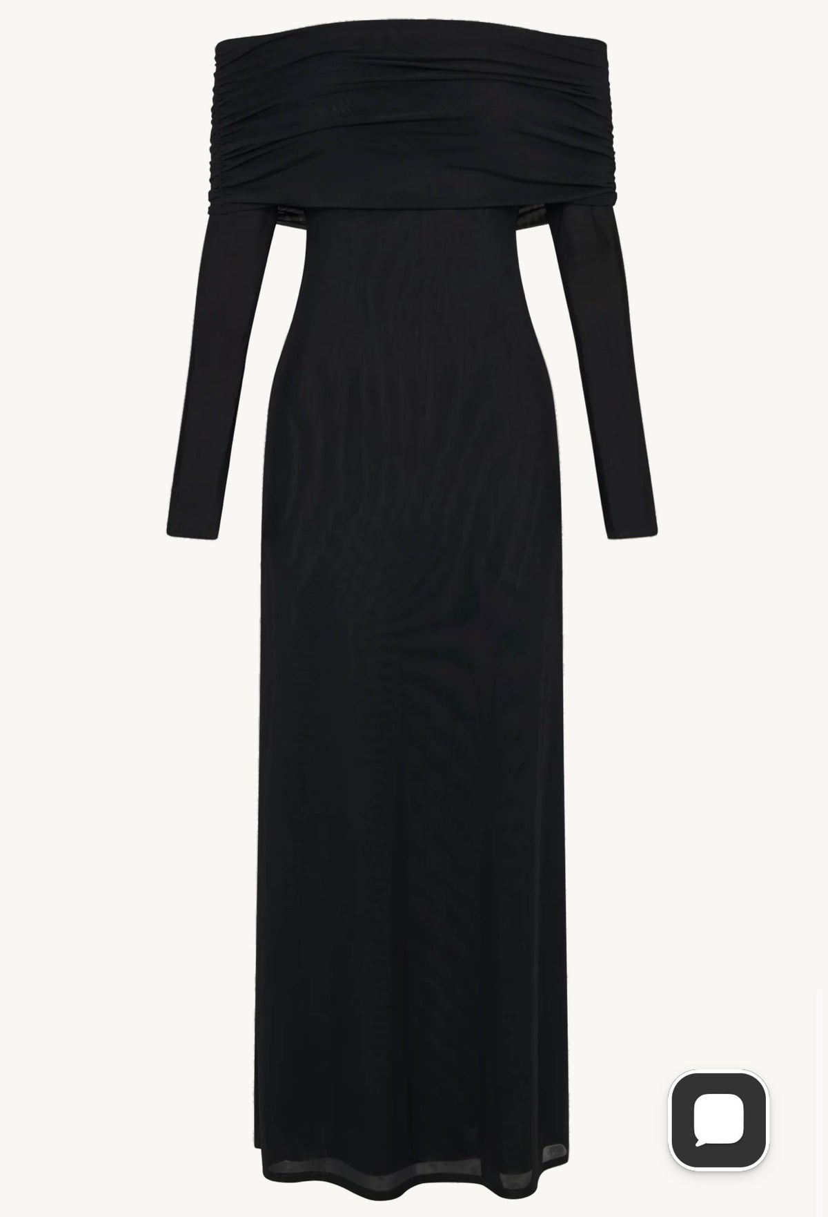 Meshki Josie Off Shoulder Mesh Maxi Dress - Black | Size XS | RRP $130