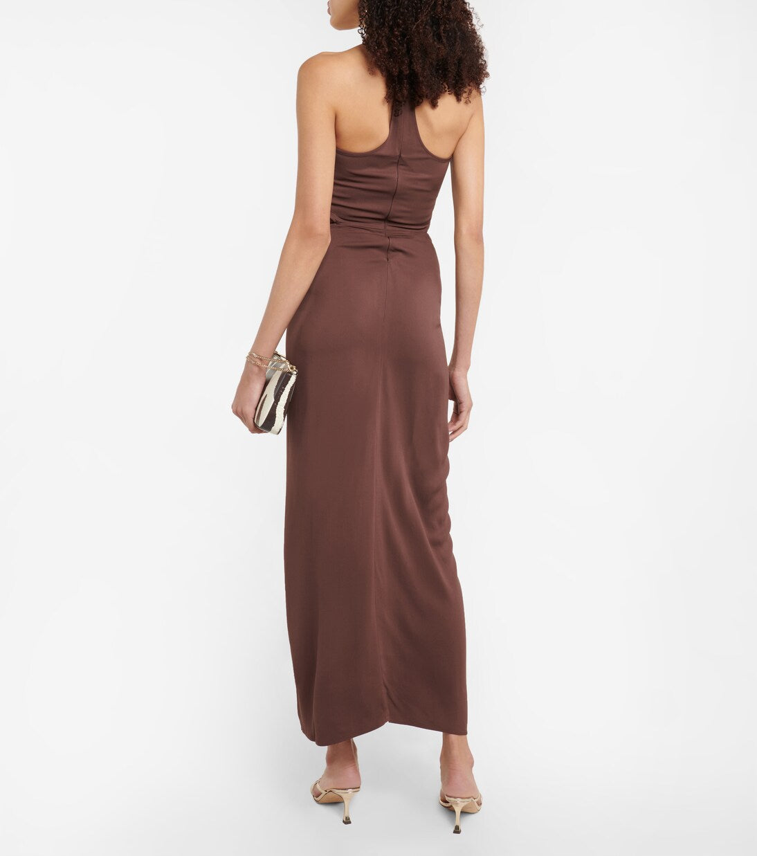 Christopher Esber Multi Panel Disconnect Halter Dress - Brown | Size 8 | RRP $995